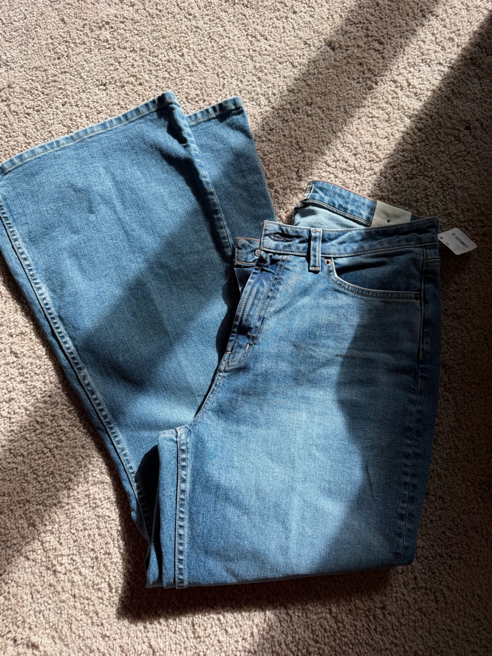 Free People Classic Blue Wide Leg Jeans